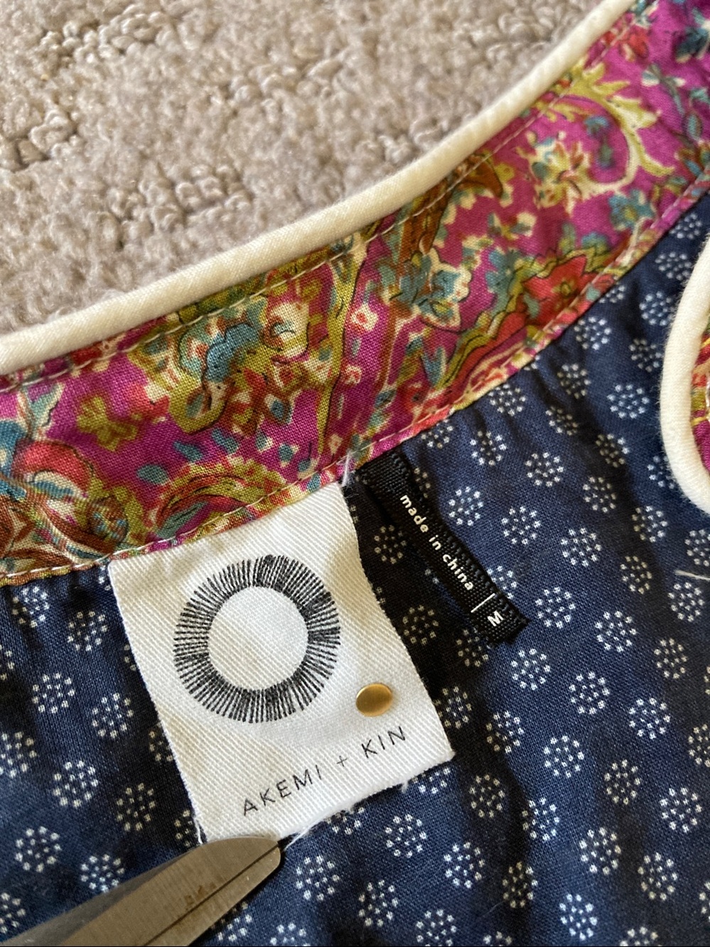 Akemi + Kin boho Evie embroidered tank top, Medium. - Picture 4 of 7